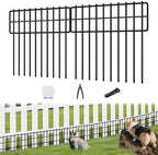 KYATE Garden Fence Animal Barrier, 30 Panels No Dig Fence 42.5ft(L) x13in(H), Rustproof Metal Defense Border, Dogs Rabbits Blocker Fence for Outdoor Yard & Patio by KYATE