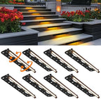 Teekuv 8 Pack 12 Inch LED Retaining Wall Lights, 6W, Soft White 2700K by Teekuv
