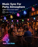 Smart Outdoor String Lights 46FT, DIY Color Changing Patio Lights - Image 4