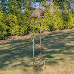 Large Rocking Animals with Flapping Wings Garden Stakes (Bronze, Flying Pig) - Image 2