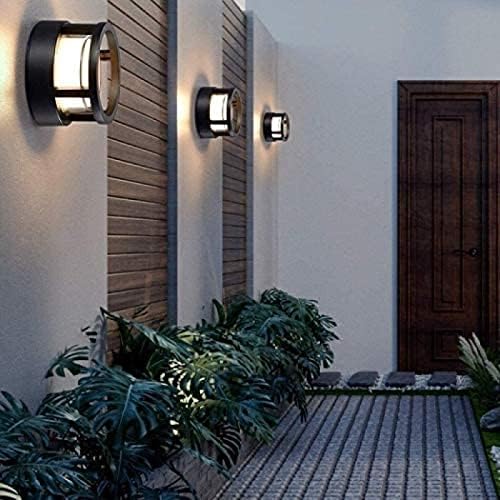 IP65 Waterproof Round Outdoor Garden Post Bollard Light Residential Lighting Column Lamp Aluminum Pathway Driveway Floor Lawn Landscape Lighting E27 Decoration Pillar Lantern Stigma Lamps,Small,Fr - Image 6