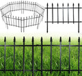ARIFARO 5 Panels Metal Garden Fence 18" H x 22" W, Decorative Fence Panels by ARIFARO