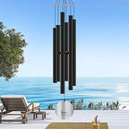 Deep Tone wind chimes, ecoeco 32'' Metal Wind Chimes for Outside with 6 Aluminum Tubes & Hook, Memorial Gifts for Loss of Loved One, Sympathy Windchimes for Patio Garden and Home Decor(Black) - Image 6