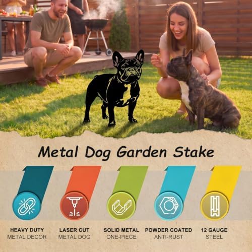 French Bulldog Statue Garden Stake - Image 2