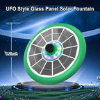Solar Fountain UFO Style, 2026 Upgrade 5W Glass Solar Panel Bird Bath Fountain with LED Lights, 4000mAh Backup Battery, 7 Nozzles for for Garden, Pond, Pool, Patio Outdoor Water Feature - Image 2