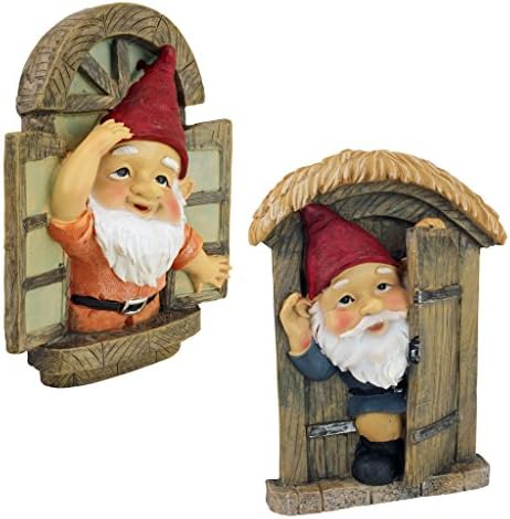 Design Toscano QL94281 Knothole Welcome Gnomes Garden Tree Sculptures, full color - Image 2