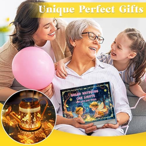 Solar Lights Outdoor Garden Decor, Dragonfly Hanging Watering Can Landscape Lights Waterproof Yard Decorations for Outside Porch Patio Backyard, Gardening Gift for Mom Grandma Women Birthday - Image 6