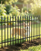 ARIFARO 5 Panels Metal Garden Fence 24" H x 24" W, Decorative Fence Panels - Image 4