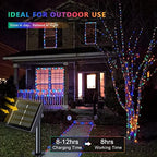 JMEXSUSS 4 Pack Solar Fairy Lights, Each 33ft 100 LED, Multicolored - Image 4