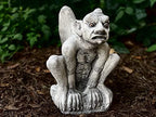 OLOMA Realistic guardian gargoyle statue Concrete gargoyle sculpture art Large gargoyle figurine Sitting gargoyle for garden Gothic outdoor decor Outdoor gargoyle figure Stone gargoyle - Image 4