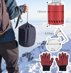 Red Tabletop Fire Pit - Portable Outdoor Camping Stove with Heavy-Duty Grill Grate & True Heat-Resistant Gloves, Low Smoke for Patio & Camping - Image 6