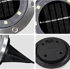 SagaSave Solar Lights Garden 8 LED Solar Disk Lights for Pathway Yard Walkway Patio Lawn Path 5PCS - Image 6
