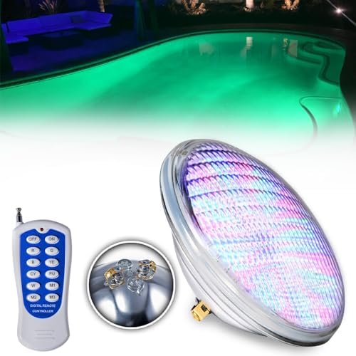 7-inch IP68 RGB LED Swimming Pool Light Bulb 12V E26 Par56 by Unknown