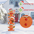 Metal Christmas Gingerbread Man Yard Stake 35 Inch - Image 6
