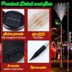 Tujoe 6 Pcs Christmas Solar Firework Stake Lights 180 LED 8 Modes - Image 4