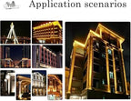 3-10W LED Beam Spotlight - Outdoor Building Exterior Wall Projector Light Narrow Beam Spotlight Remote Illumination Spotlight for Outdoor Building Lighting(Blue,10w(ac85-265)) - Image 3