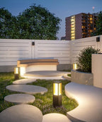 Modern Landscape Path Light Outdoor LED Bollard Fixture Aluminum Housing Pathway with Glass IP65 Waterproof Garden Lawn for Yard Walkway Home Decor - Image 3
