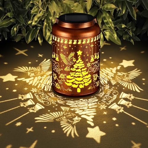 Solar Lanterns Outdoor Waterproof Garden Decor Gifts for Women( Red Bird) by Tepaken