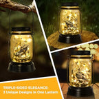 kyoryuger Bearded Dragon Gifts for Women/Men Bearded Dragon Solar Lanterns Mom Birthday Animal Lovers Lantern Animal Memorial Lights Solar Garden Decoration for Yard, Patio,Backyard,Porch Torches - Image 2