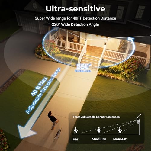 VIANIS Motion Sensor Outside Light for House, Aluminum Porch Lights Outdoor - Image 4