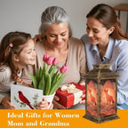 Solar Lantern Abstract Fox Silhouette Glass Outdoor Waterproof Garden Hanging Lantern Solar Powered Lighting Outside Solar Light for Patio Yard Camping, Gifts for Women Mom - Image 7