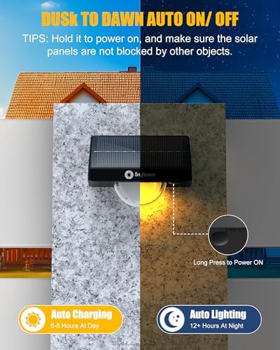 Brightown Solar Step Lights Outdoor Waterproof, 6 Pack Solar Stair Lights - Image 2