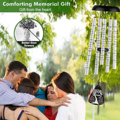 Sympathy Memorial Wind Chimes Bereavement Memorial Gifts for Loss of Grandma Sympathy Memorial Gifts for Loss of Loved One in Memory of Grandma - Image 3