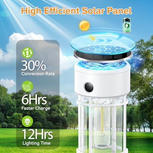 LETMY 12 Pack Solar Pathway Lights Outdoor, Bright Solar Lights Outdoor Waterproof IP65, Solar Garden Lights Outdoor for Yard Walkway Driveway Landscape Garden Decor （White） - Image 7
