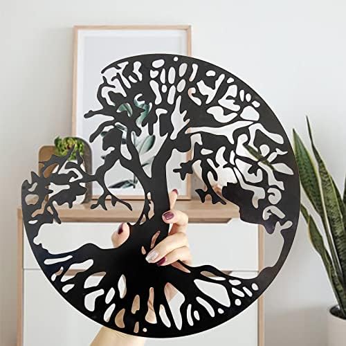 WINUSD Metal Tree of Life Wall Art, 4PCS Tree of Life and and Birds of Peace Wall Plaque Decorative for Garden Art Hanging Sculpture Family Indoor Decoration(18In Tree and 3Pcs Birds) - Image 2