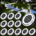 12 Pack Solar Ground Lights Outdoor Waterproof Garden Lights for Yard Lawn by ZAIYW