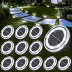 12 Pack Solar Ground Lights Outdoor Waterproof Garden Lights for Yard Lawn by ZAIYW
