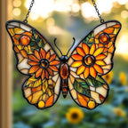 Sunflower of Hope Monarch Acrylic Suncatcher by AVAGAN