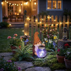 Lyeasw Solar Gnome Decor with Honeycomb Lantern, Outdoor Garden Decor - Image 2