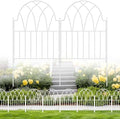 Garden Fence Panels - 17 in(H) x 10.56ft(L) White Metal Fence No Dig Decorative Fence with Stakes Animal Barrier Fence for Dogs, Flower Bed Edging Wire Border for Yard, Patio, Outdoor Decor by LATIHUUM