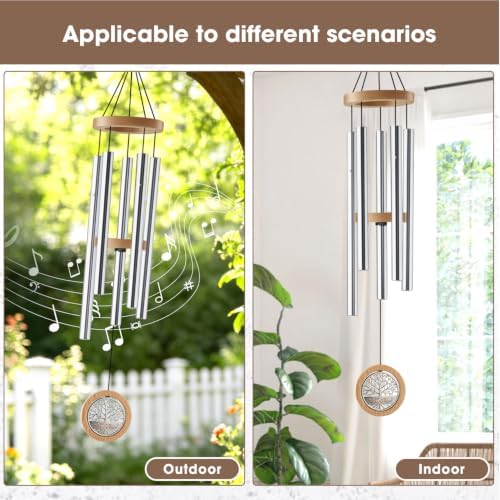 Personalized Memorial Wind Chimes Tree of Life Gift for Loss Ones - Image 6