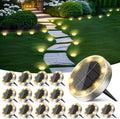 Peasur Solar Ground Lights Outdoor, 16 Pack Flat Solar Powered Disc Lights, IP68 Waterproof, Anti-Rust, Landscape Lighting for Pathway Garden Yard Lawn Walkway Landscape Driveway, Mini, Warm White by Peasur