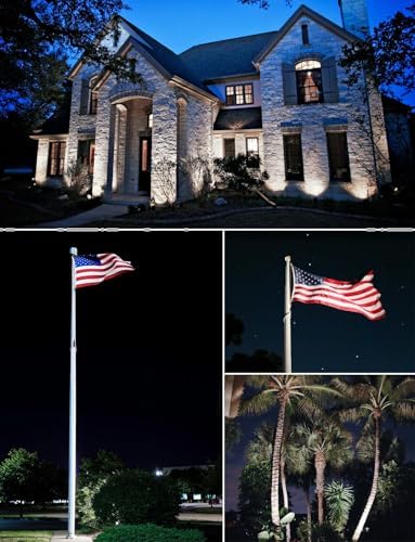 SUNVIE 30W LED Spot Lights Outdoor 5000K Daylight Flag Pole Light 120V Plug in Spotlight Outdoor with US 3-Plug Waterproof Flag Lights Outdoor Ultra Bright Landscape Spotlights for Palm Tree Statue - Image 5