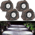Candieslife Solar Rock Lights Outdoor Garden Waterproof - Super Bright LED Solar Spotlights, Solar Powered Landscape Path Decorative Garden Stone Lights for Pathway, Walkway, Yard, Patio (4 Pack) by Candieslife