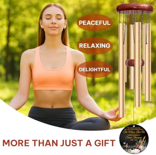 Electric Guitar Memorial Wind Chime, Personalized Custom Name Year - Image 3