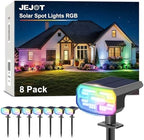 JEJOT Solar Spot Lights Outdoor Waterproof, Solar Spotlights, 8 Pack by JEJOT