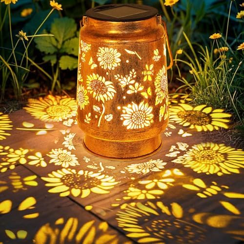 Sunflower Solar Lanterns Outdoor Waterproof, Birthday Gifts for Women Mom - Image 3