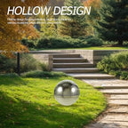 Stainless Steel Reflective Ball Large Silver Hollow Sphere Garden Decor - Image 4