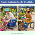 Garden Kneeler and Seat Heavy Duty Wider Thicker Kneeling Pad Stool Grey - Image 2