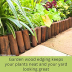 LaLaGreen Wooden Fence Panel (30x8in, 2 Pack) Flower Garden Edging Border - Image 5