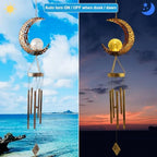 Moon Wind Chimes Solar Outdoor, Mother's Day Wind Chime Gift for Mom, Women, Grandma, Garden Courty ard Lawn Decor, Thanksgiving Gifts, Moon Gifts, Wind Chimes for Outside - Image 4