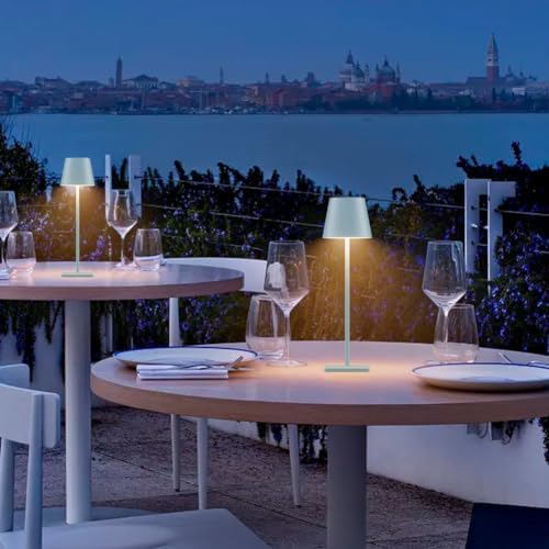 Cordless Table Lamp 5000mAh LED Rechargeable Lamp Blue, 2-Pack - Image 2