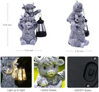 Goodeco Highland Cow with Solar Lantern Garden Statue - Image 2