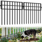 32 Panels Animal Barrier Fence No Dig, 32ft(L) X 13in(H) 1.2in Gap Rabbit Fences Ground Defense Border Small Metal Fencing, Dog Blocker Under Barriers for Garden, Flower Bed, Patio by KYATE