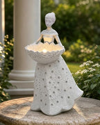 Nacome Solar Fairy Garden Decor: 11Inch Resin Outdoor Statues(Gray) by Nacome