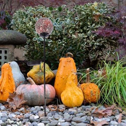Toddmomy Solar Garden Lamp Glass Ball with Aa 1.2v 300mah Stainless Steel - Image 7